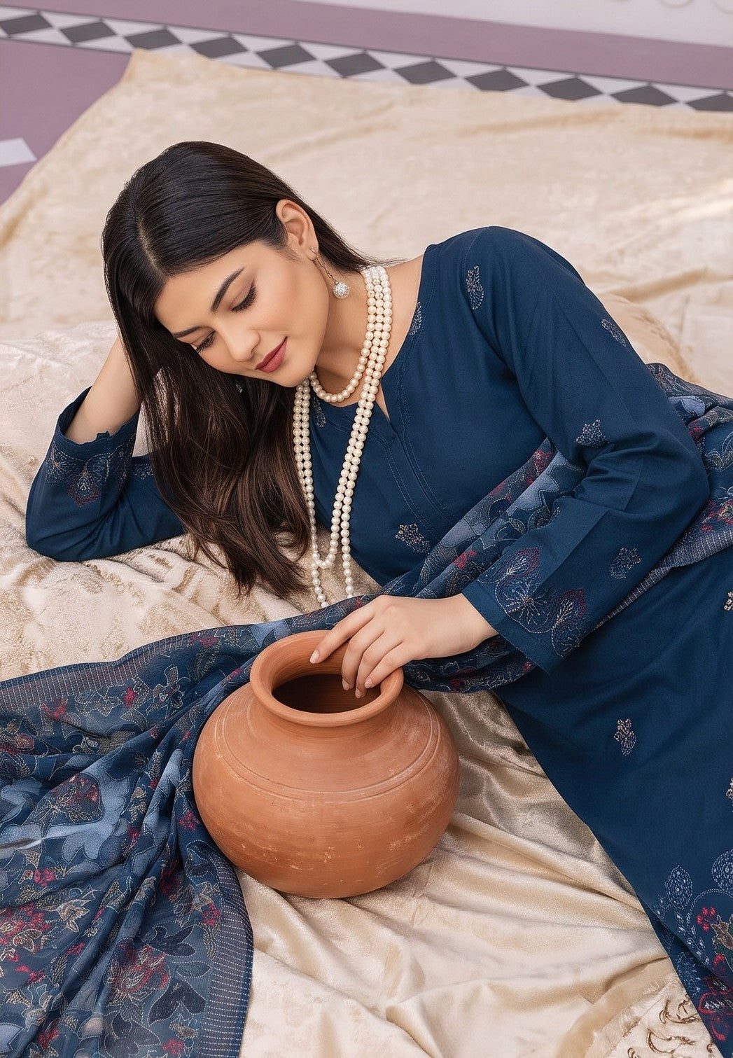 munarq by nisha designer vintex peach vol-2625