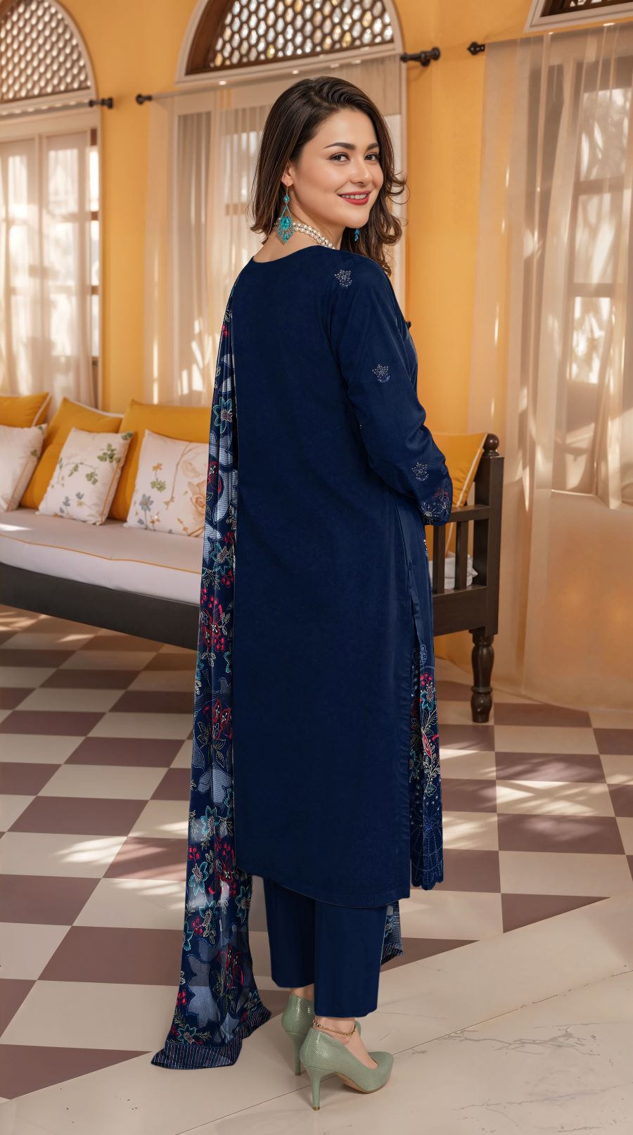 munarq by nisha designer vintex peach vol-2625