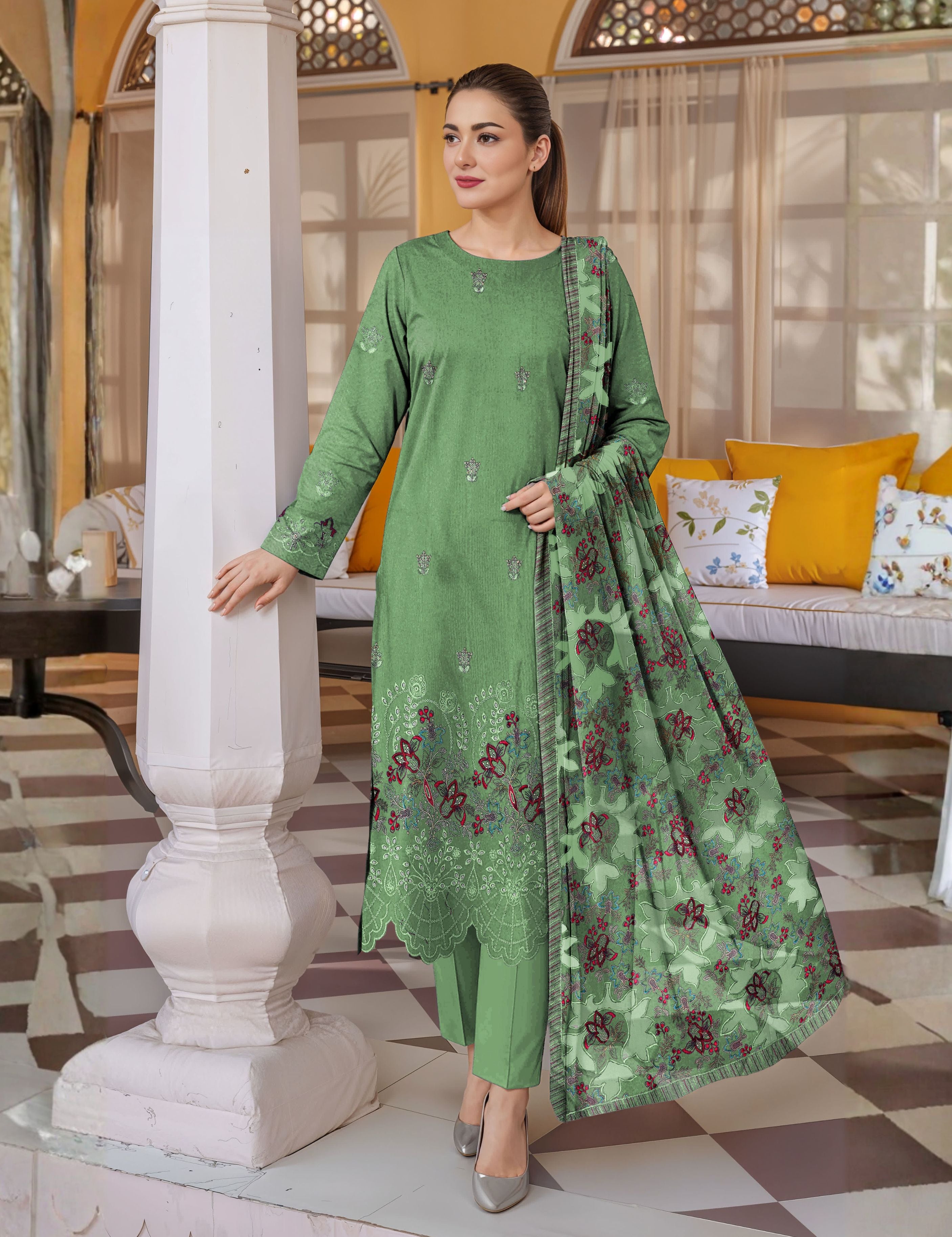 munarq by nisha designer vintex peach vol-2625