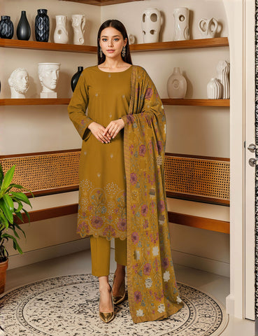 Munarq By Nisha Designer EMB Vintex Peach 03