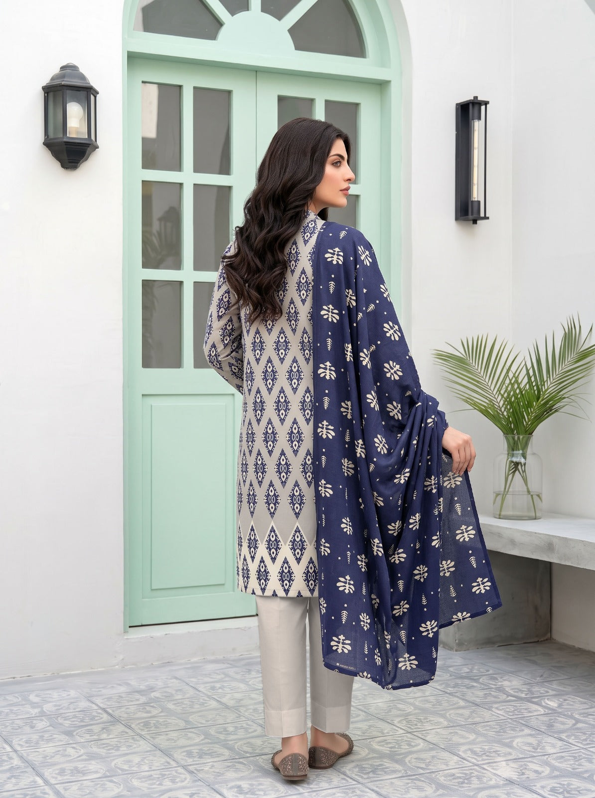 nisha designer printed lawn 3pc