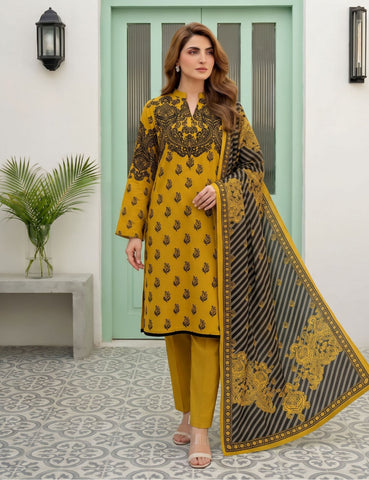 nisha designer printed lawn 3pc
