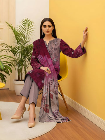 Unstitched Nisha Designer Emb Viscose 3-Pc 02