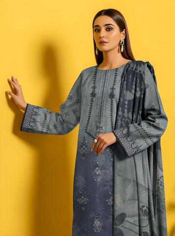 Unstitched Nisha Designer Emb Viscose 3-Pc 01