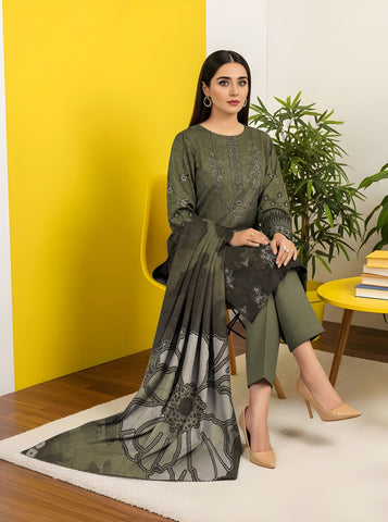 Unstitched Nisha Designer Emb Viscose 3-Pc 06