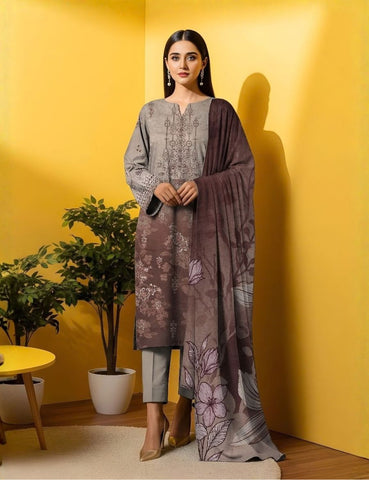 Unstitched Nisha Designer Emb Viscose 3-Pc 09