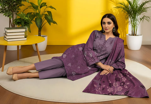 Unstitched Nisha Designer Emb Viscose 3-Pc 10