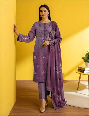 Unstitched Nisha Designer Emb Viscose 3-Pc 10