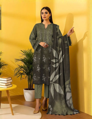 Unstitched Nisha Designer Emb Viscose 3-Pc 06