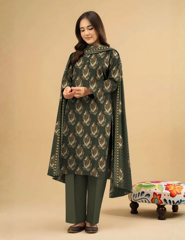 Nishat Unstitched Print Vintex Peach 3-Pc