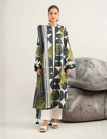 Nishat Unstitched Print Vintex Peach 3-Pc