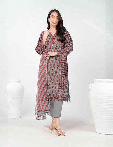 Nishat Unstitched Print Vintex Peach 3-Pc
