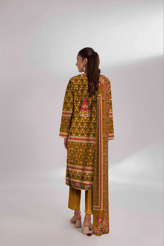 Nishat Unstitched Print Vintex Peach 3-Pc
