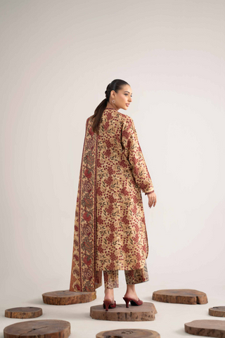 Nishat Unstitched Printed Khaddar 3-Pc