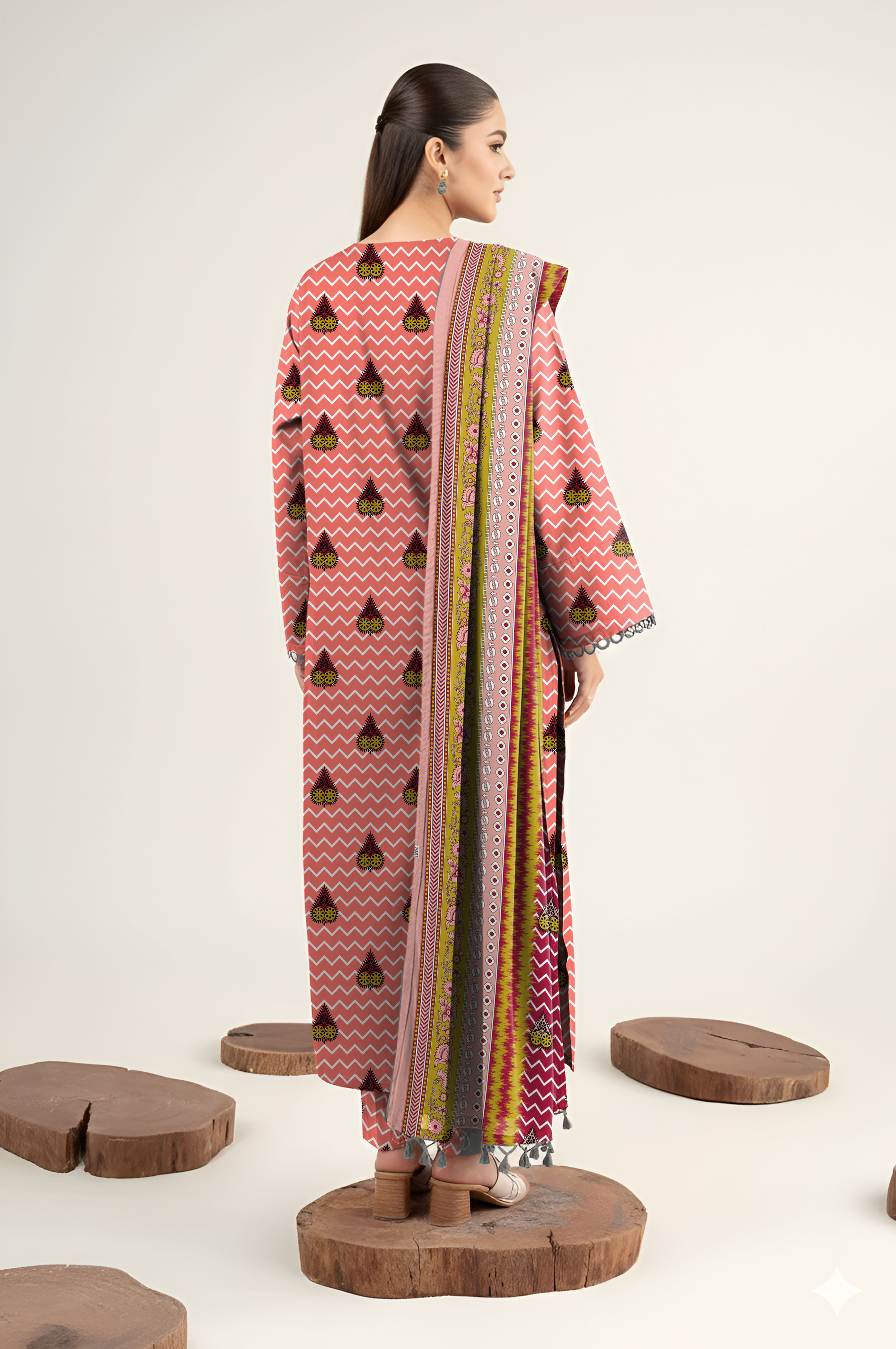 Nishat Unstitched Printed Khaddar 3-Pc