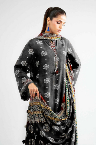 Nishat Unstitched Printed Khaddar 3-Pc