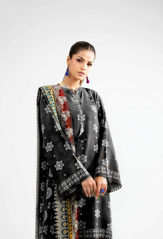 Nishat Unstitched Printed Khaddar 3-Pc