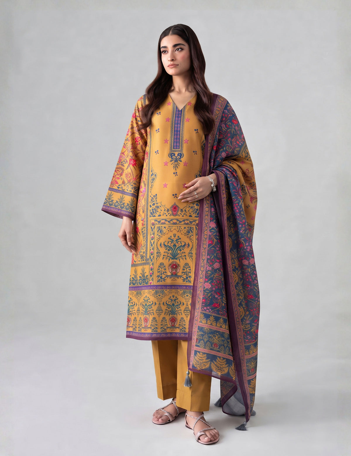Unstitched Nishat Printed Khaddar 3 Piece 42408114-R