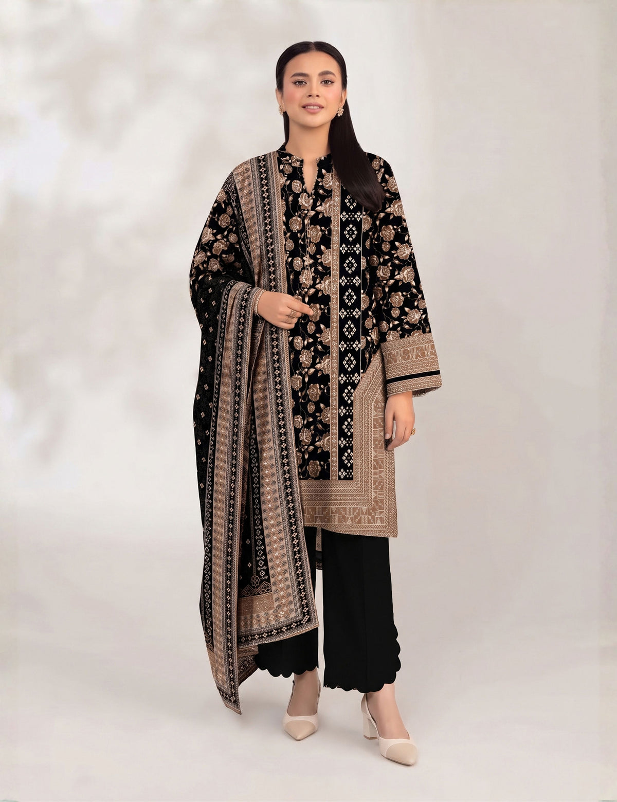 Unstitched Nishat Printed Khaddar 3 Piece 42408111-R