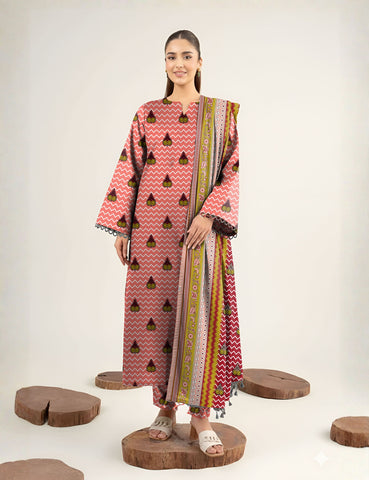Nishat Unstitched Printed Khaddar 3-Pc