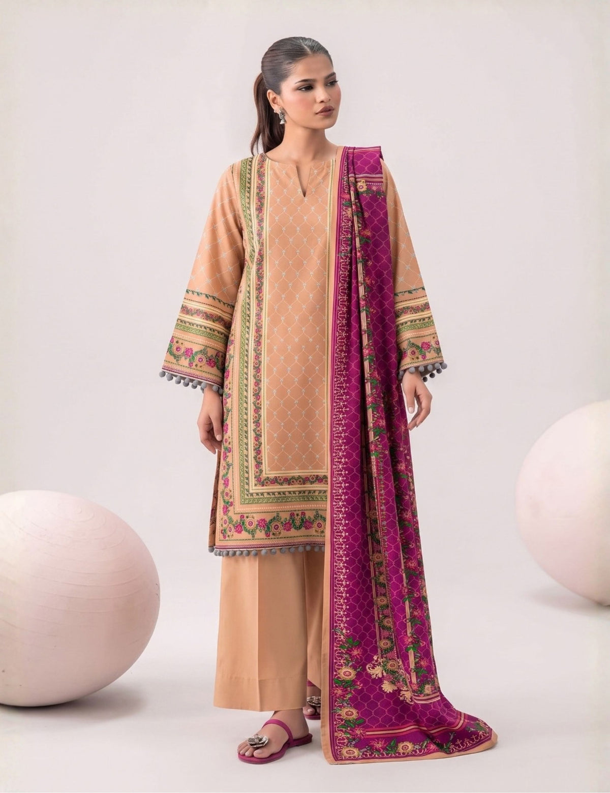 Unstitched Nishat Printed Linen 3 Piece N3