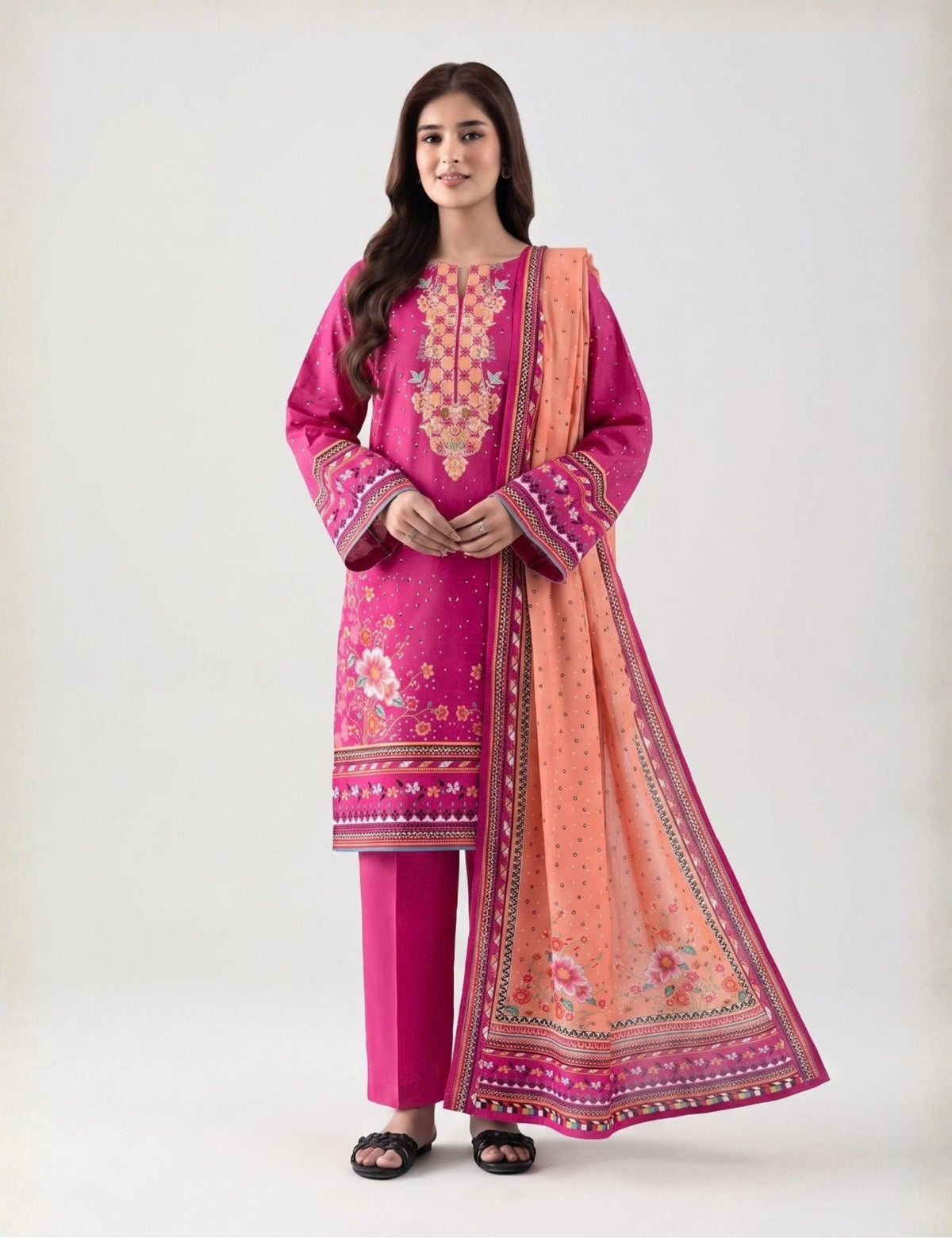 Unstitched Nishat Printed Linen 3 Piece N4