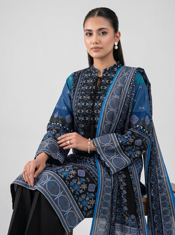 Unstitched Nishat Printed Linen 3 Piece N1
