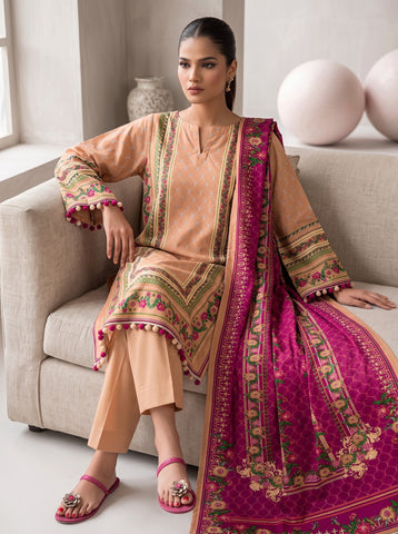 Unstitched Nishat Printed Linen 3 Piece N3