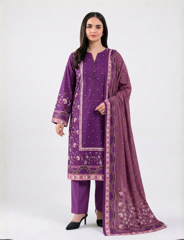 Unstitched Nishat Printed Linen 3 Piece N8