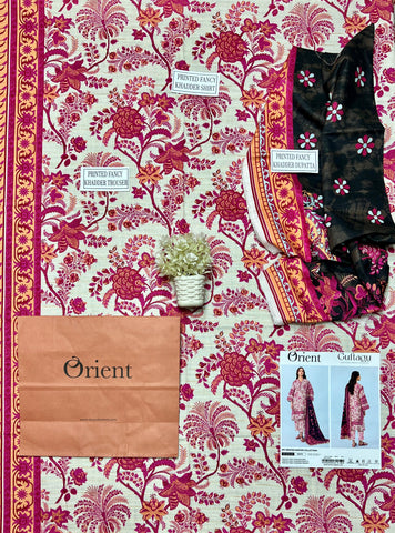 Orient Printed Fancy Khaddar 3-Pc OTL#23-318