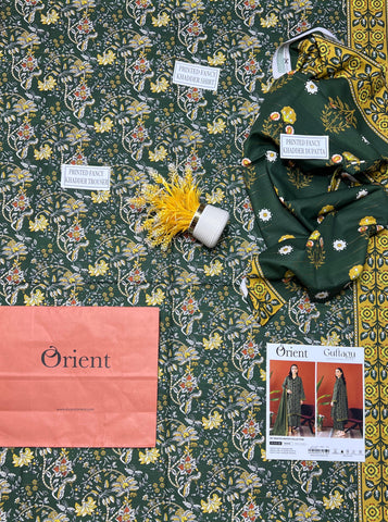 Orient Printed Fancy Khaddar 3-Pc OTL#23-325
