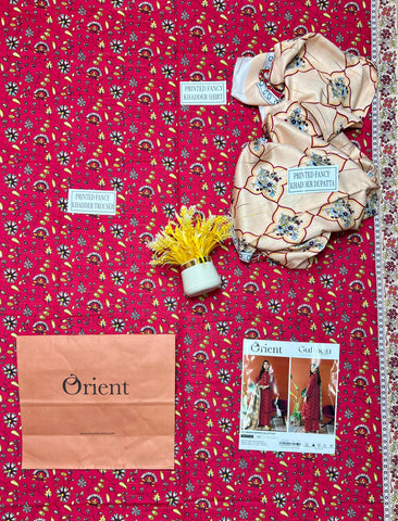 Orient Printed Fancy Khaddar 3-Pc OTL#23-336