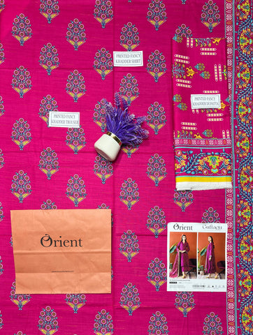 Orient Printed Fancy Khaddar 3-Pc OTL#23-335