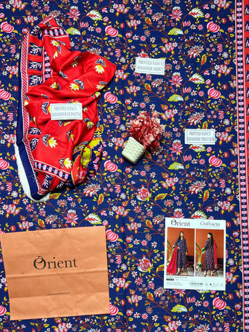 Orient Printed Fancy Khaddar 3-Pc OTL#23-333