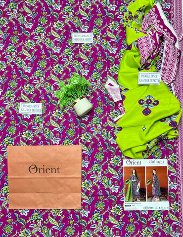 Orient Printed Fancy Khaddar 3-Pc OTL#23-326