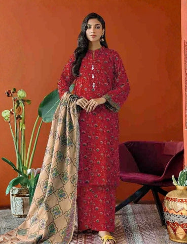 Orient Printed Fancy Khaddar 3-Pc OTL#23-336
