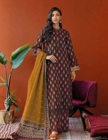 Orient Printed Fancy Khaddar 3-Pc OTL#23-246