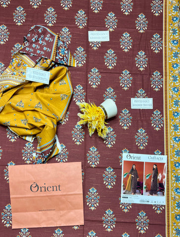 Orient Printed Fancy Khaddar 3-Pc OTL#23-246