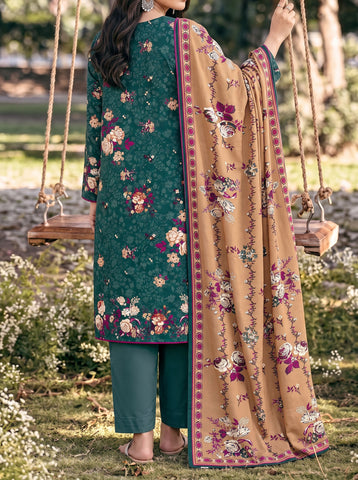 Unstitched Saya Printed Premium Linen 3-Pc E02B