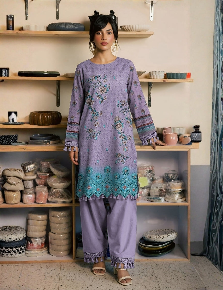 Ripple Collection Printed Emb Lawn 3PC R-510