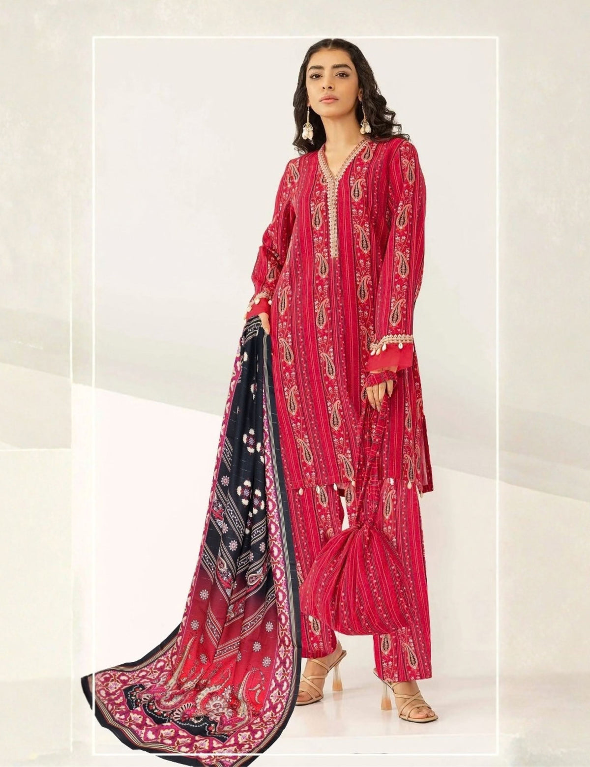 Ripple Collection Printed Khaddar 3-Pc R-4307