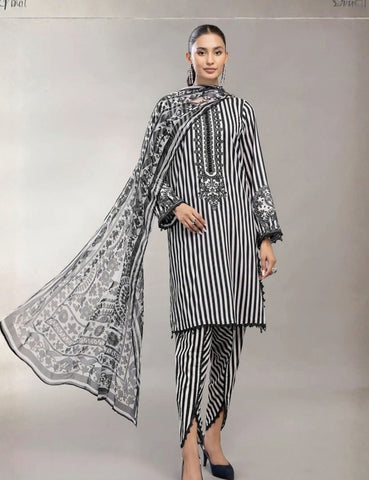 Ripple Collection Printed Fancy Khaddar 3-Pc R-4192