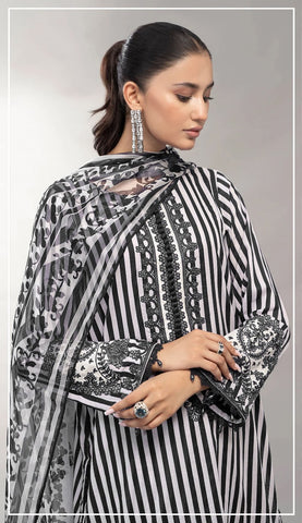 Ripple Collection Printed Fancy Khaddar 3-Pc R-4192