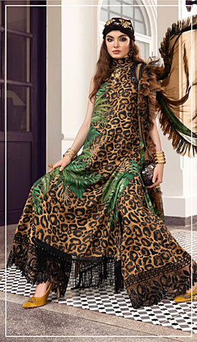 Ripple Collection Printed Fancy Khaddar 3-Pc R-4189