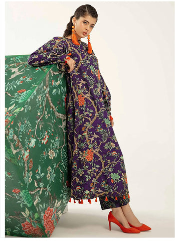 Ripple Collection Printed Khaddar 3-Pc R-4313