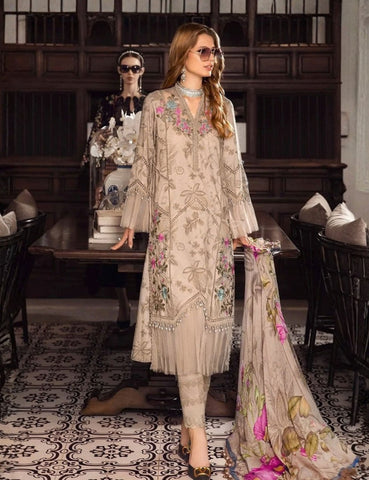 Ripple Collection Printed Fancy Khaddar 3-Pc R-4191