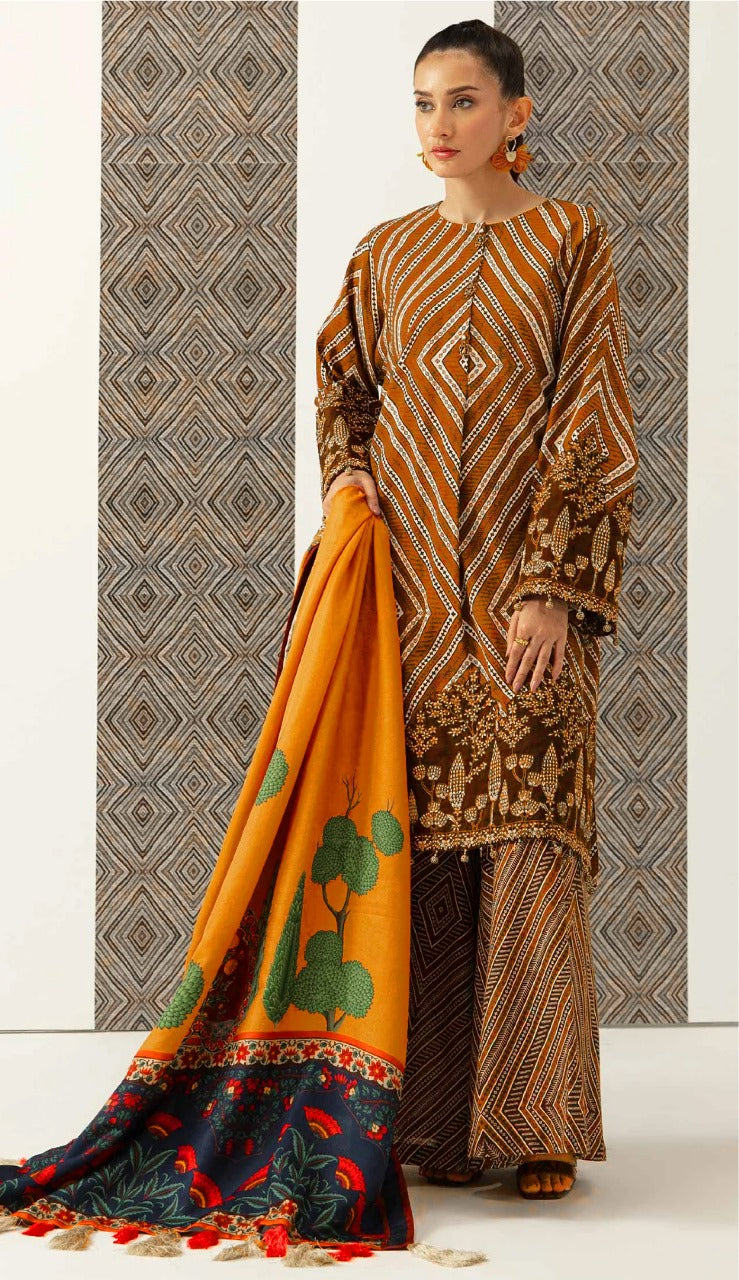 Ripple Collection Printed Khaddar 3-Pc R-4314