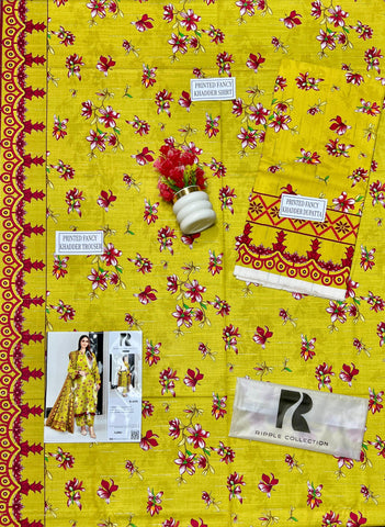 Ripple Collection Printed Khaddar 3-Pc R-4309