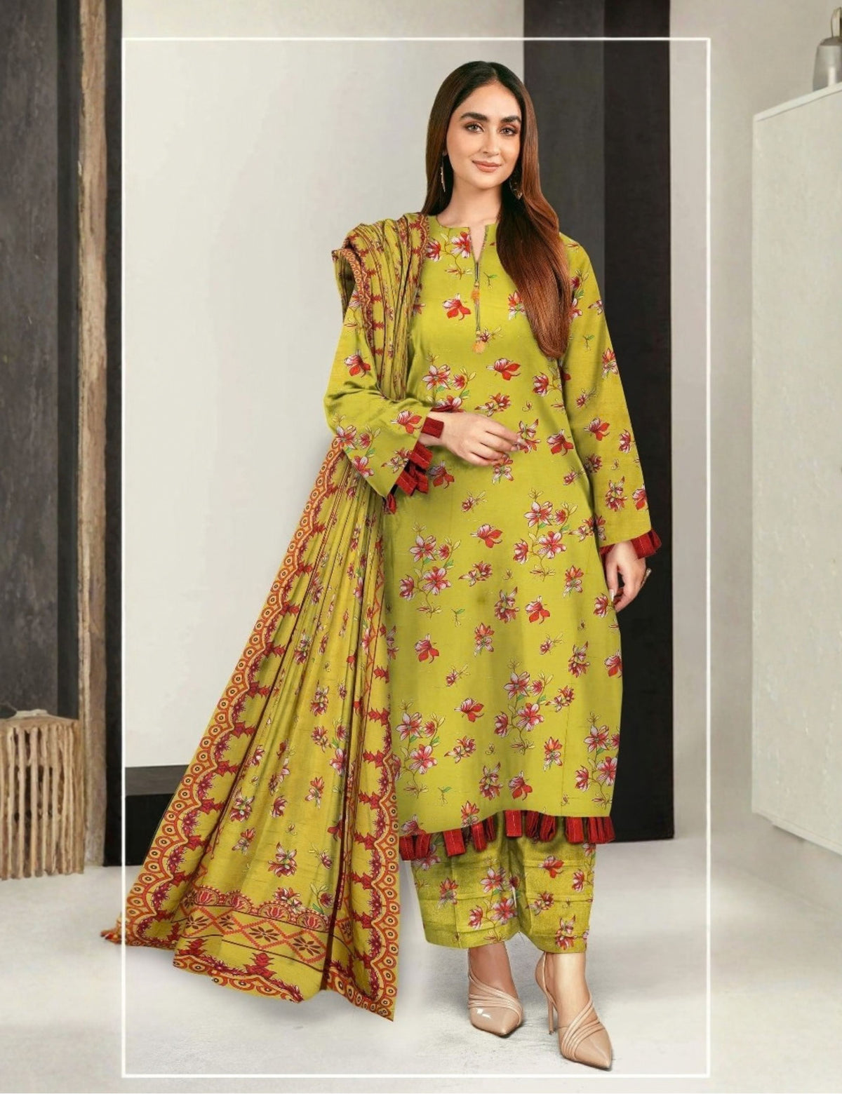 Ripple Collection Printed Khaddar 3-Pc R-4309