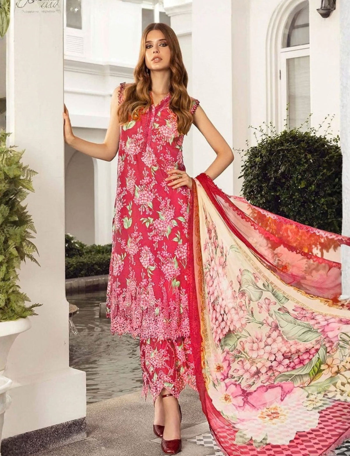 Ripple Collection Printed Fancy Khaddar 3-Pc R-4186